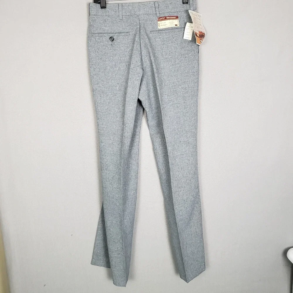 Vintage Levi's Menswear Action Slacks Pants Gray Retro 70's Style Size 30x32 NWT